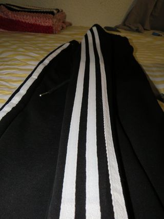 Pantalón chándal Adidas negro algodón ligero