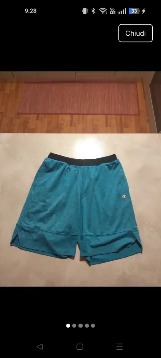 Pantaloncini Champion Azzurri Bambino Taglia 13-14