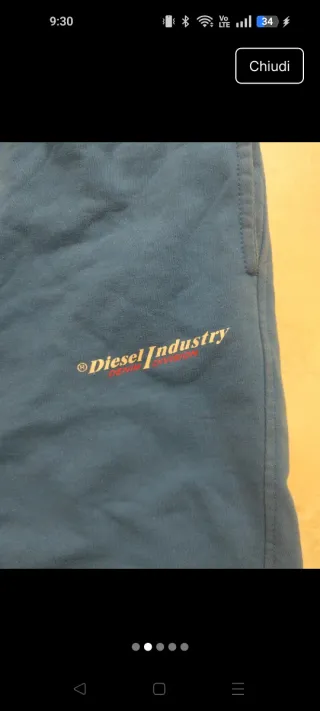 Pantaloncini Diesel Uomo Taglia S Blu