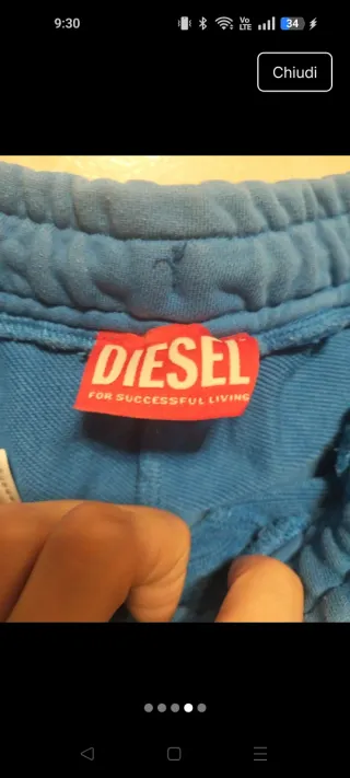 Pantaloncini Diesel Uomo Taglia S Blu