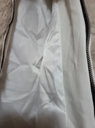 Chaqueta Pelo Sintético Beige Suave Talla M-L