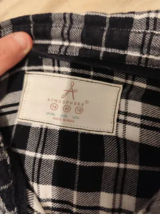 Sobrecamisa de cuadros negra y blanca