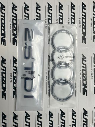 Emblemas traseros Audi A6 2.5 TDI cromados