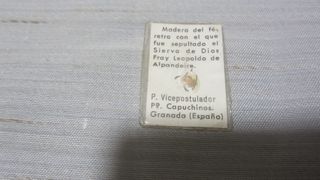 Reliquia Fray Leopoldo Original