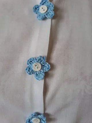 10 Fiorellini Copribottoni Azzurri