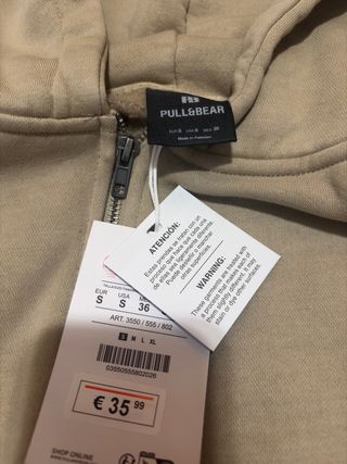 Sudadera Pull&Bear Beige Talla S