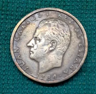 Moneda 100 pesetas 1984 con solo una cara.
