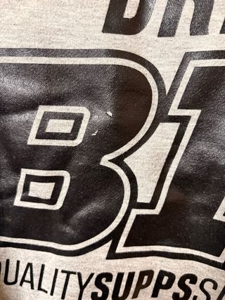 Sudadera con capucha BIG gris y roja