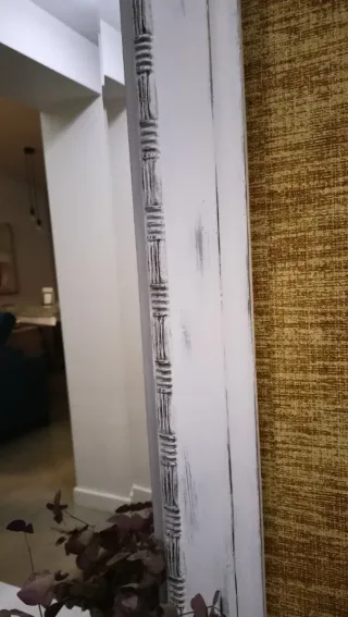 Espejo recibidor/baño madera y cristal