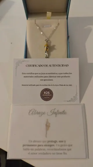 Colgante plata de ley 925 abrazo infinito