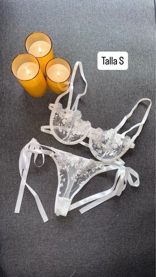 Conjunto lencería blanco Talla S