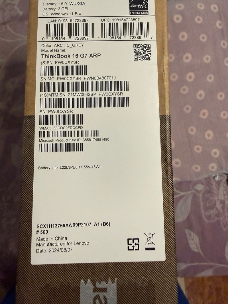 Portátil Lenovo Gris Plata AMD Ryzen 5 7535HS afbeelding 5