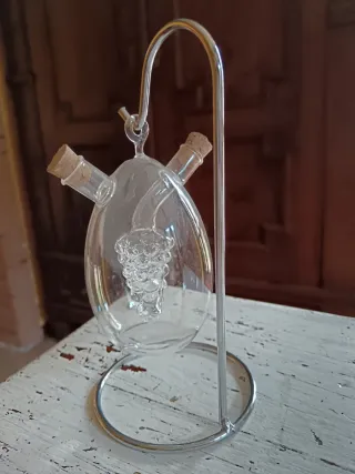 Oliera in vetro soffiato con grappolo