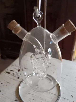 Oliera in vetro soffiato con grappolo