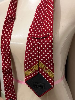 Cravatta Gianfranco Ferré seta pois oro