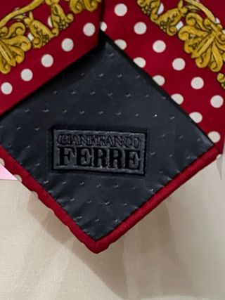 Cravatta Gianfranco Ferré seta pois oro