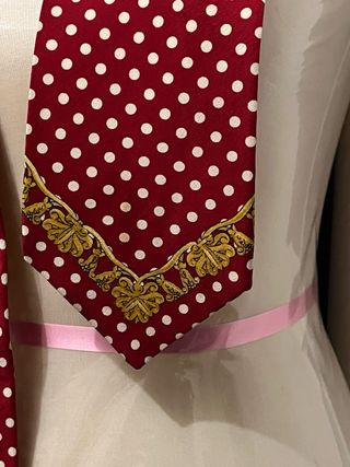 Cravatta Gianfranco Ferré seta pois oro