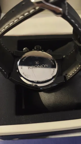 Reloj Kronos Negro y Plateado