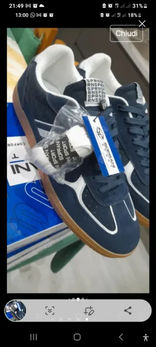 Sneakers Soprani N43 Blu/Bianco