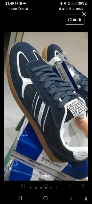 Sneakers Soprani N43 Blu/Bianco