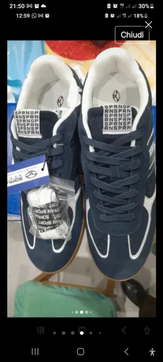 Sneakers Soprani N43 Blu/Bianco