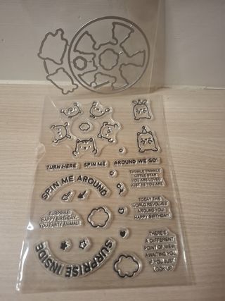 Set sellos y troquel scrapbooking animales