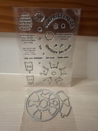 Set sellos y troquel scrapbooking animales