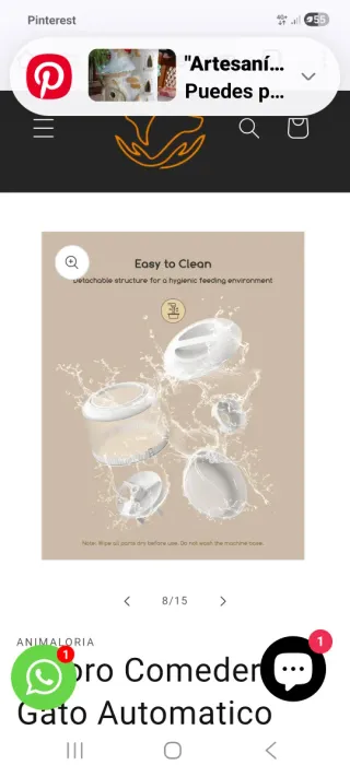 Comedero automático perro/gato WiFi HD. NUEVO !!!