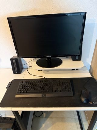 Ordenador, Monitor y Escritorio Negro/Blanco