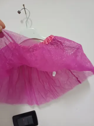 Gonna bambina 4 anni fucsia glitter