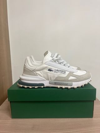Zapatillas Lacoste Beige y Blancas