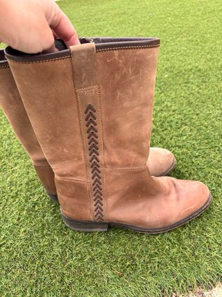Botas de cuero marrones para hombre