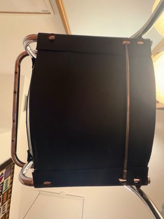 Silla Diseño Bauhaus Cuero y Metal