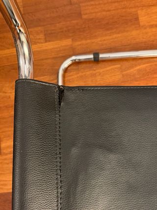 Silla Diseño Bauhaus Cuero y Metal