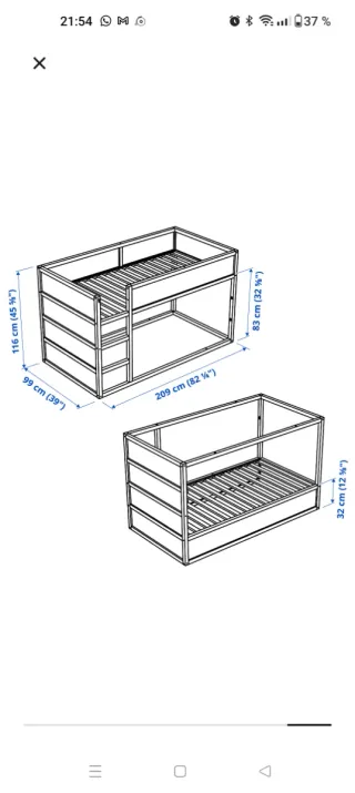 Cama Kura reversible 90x200