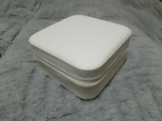 Nuevo Joyero de piel sintética blanco crudo