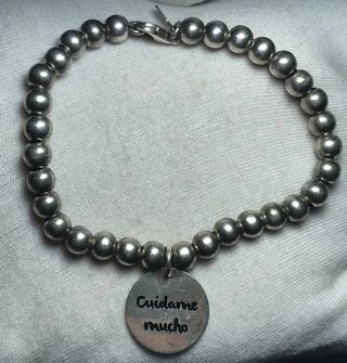Pulsera Plata Ley Bolitas + Regalo