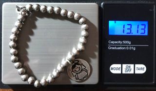 Pulsera Plata Ley Bolitas + Regalo