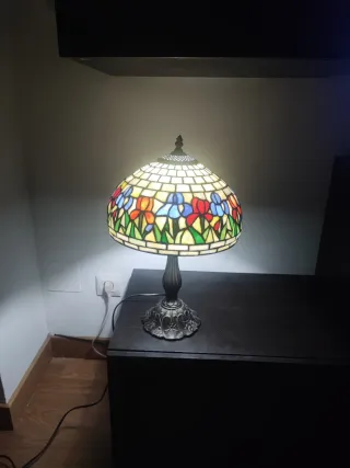 Lampada Tiffany in Cristallo e Metallo