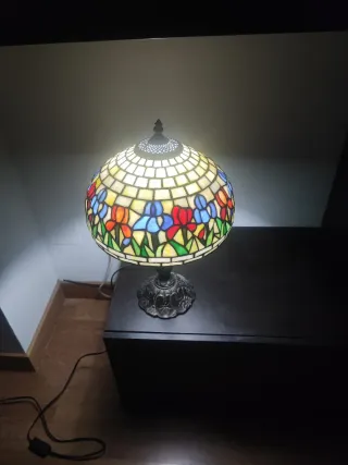 Lampada Tiffany in Cristallo e Metallo