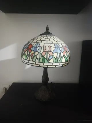 Lampada Tiffany in Cristallo e Metallo