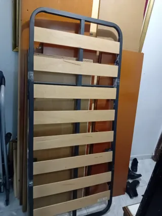 Somier metálico con lamas de madera
