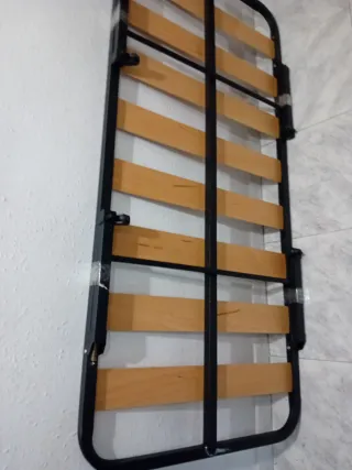 Somier metálico con lamas de madera