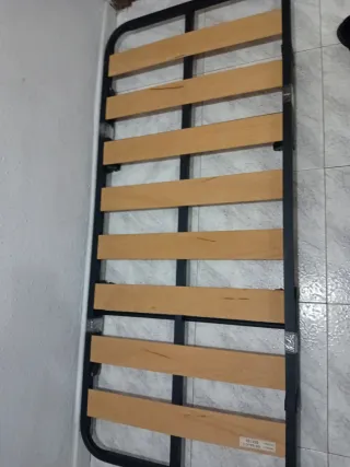 Somier metálico con lamas de madera