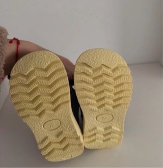 Botines piel azul marino niño