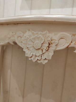 Mueble recibidor restaurado blanco