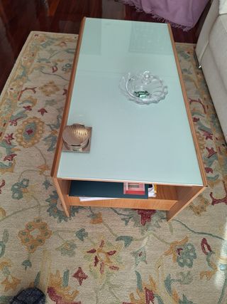 Mesa de centro madera y cristal