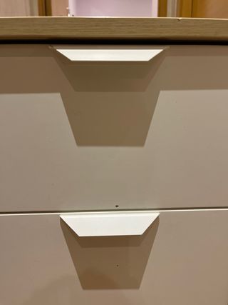 Mesilla de noche madera y blanco