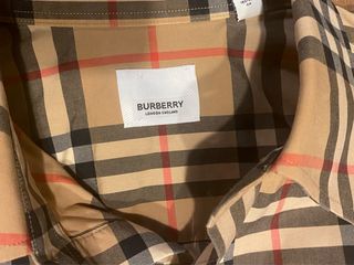 Camisa Burberry ORIGINAL Hombre Beige Multicolor