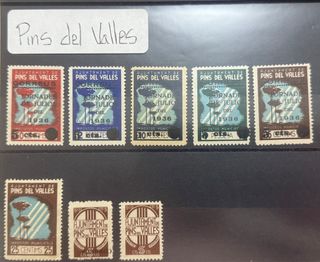 Lote Sellos Pins del Valles Guerra Civil